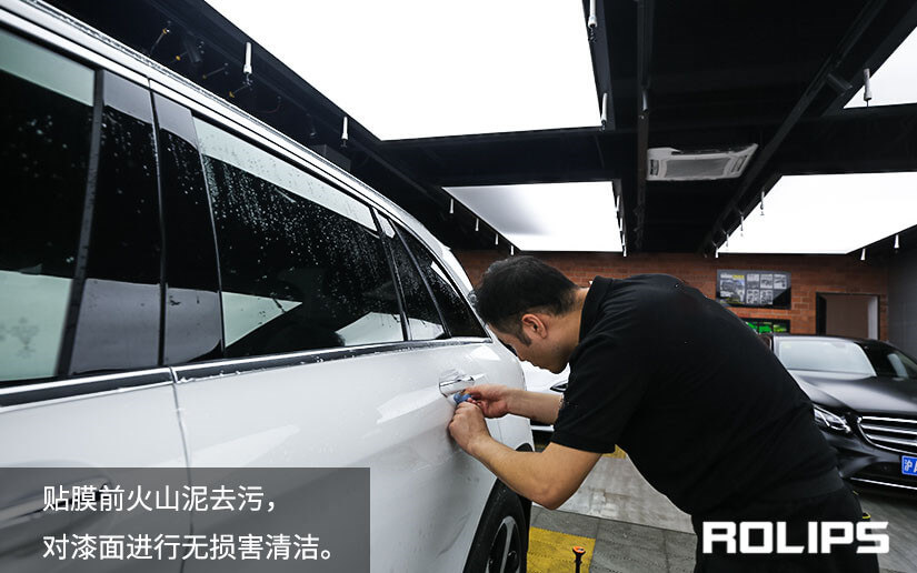 奔驰贴ROLIPS车衣的过程