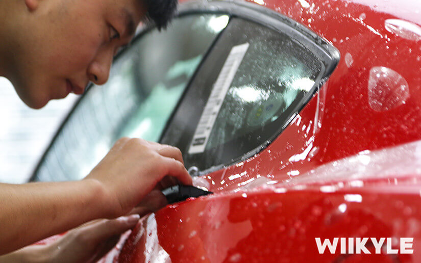 福特野马施工WIIKYLE车衣施工流程图（四）