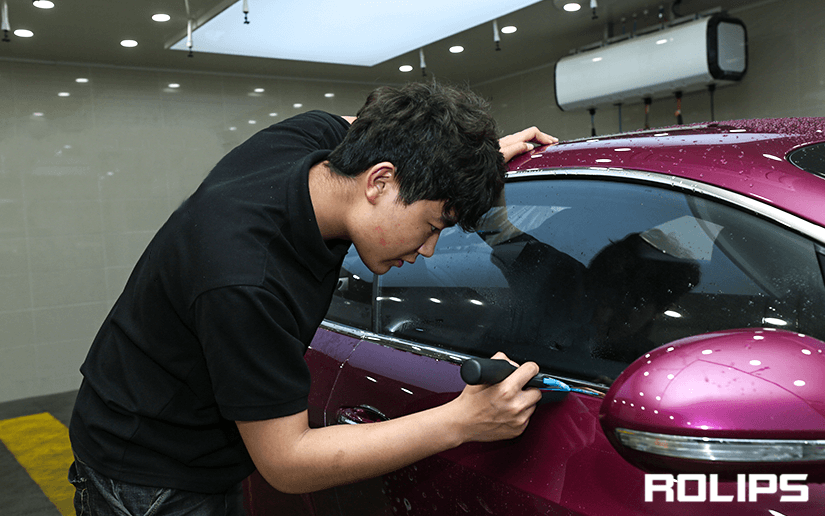 宾利贴隐形车衣的施工过程