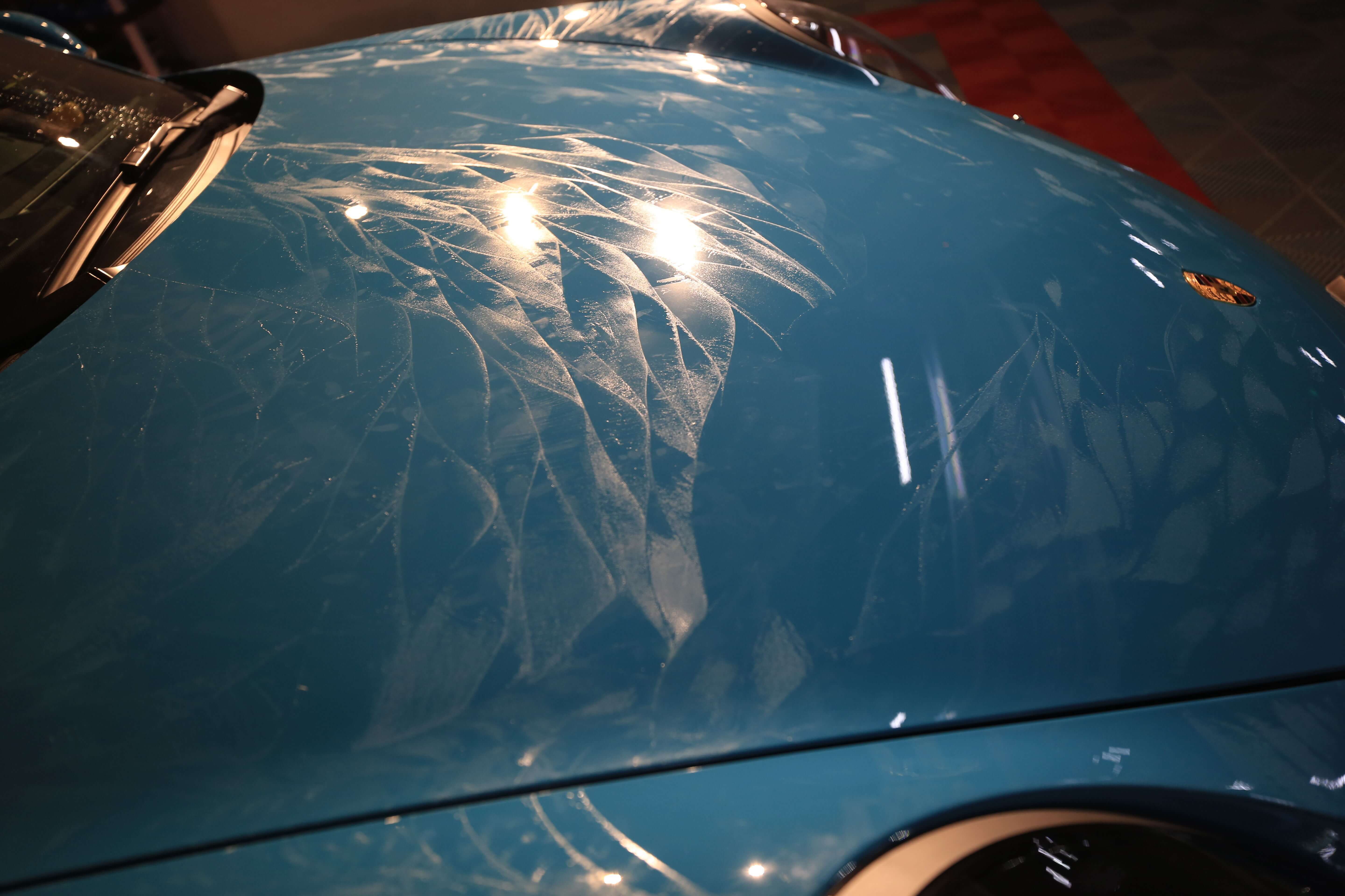 车衣除胶，劣质车衣