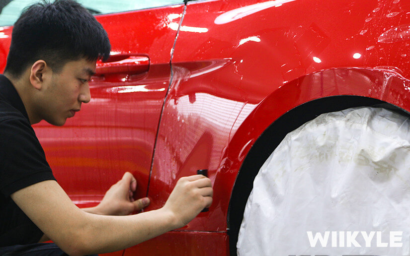 福特野马施工WIIKYLE车衣施工流程图（七）