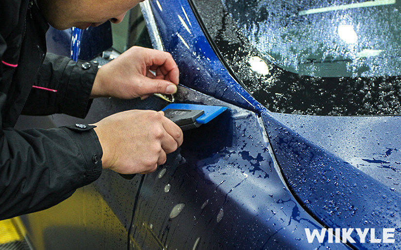 蓝色特斯拉MODEL S WIIKYLE隐形车衣贴膜案例（图九）