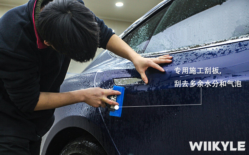 蓝色特斯拉MODEL S WIIKYLE隐形车衣贴膜案例（图七）