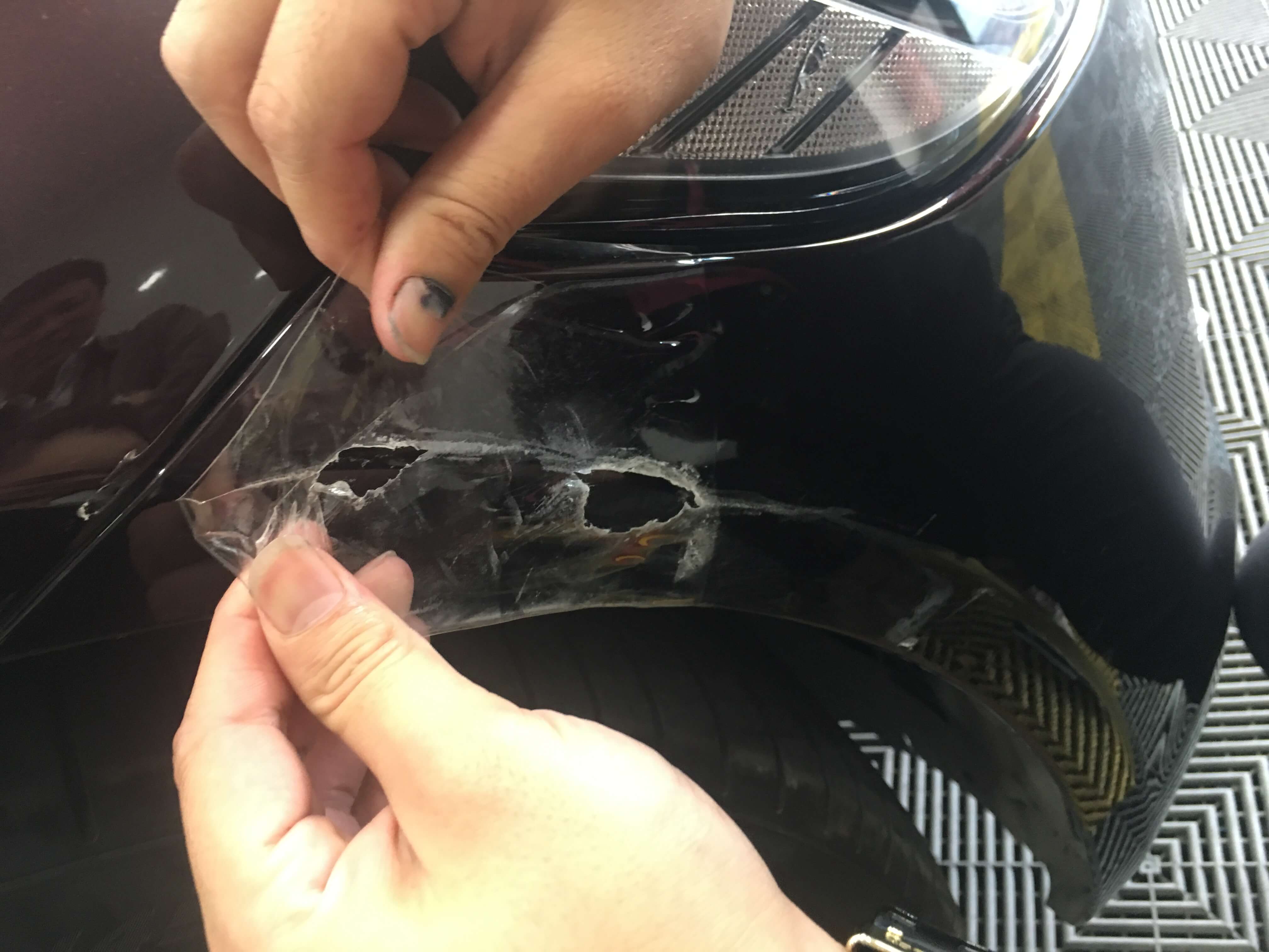 隐形车衣防剐蹭实验