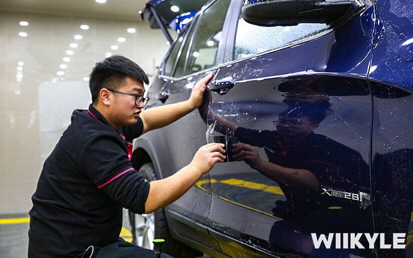 宝马X3量子蓝汽车装贴WIIKYLE隐形车衣（图八）