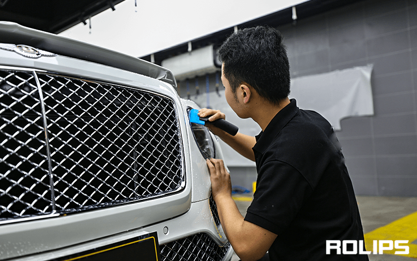 宾利车贴ROLIPS隐形车衣的施工展示