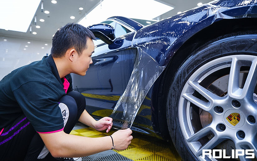 保时捷可以贴ROLIPS车衣吗