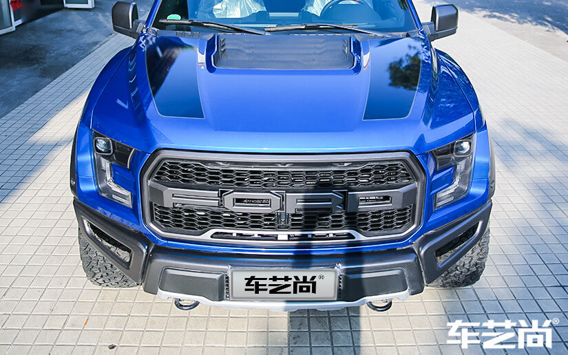 福特汽车施工威固车衣车头近照