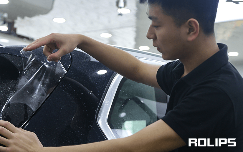 黑色车贴车衣的施工过程是什么（图4）