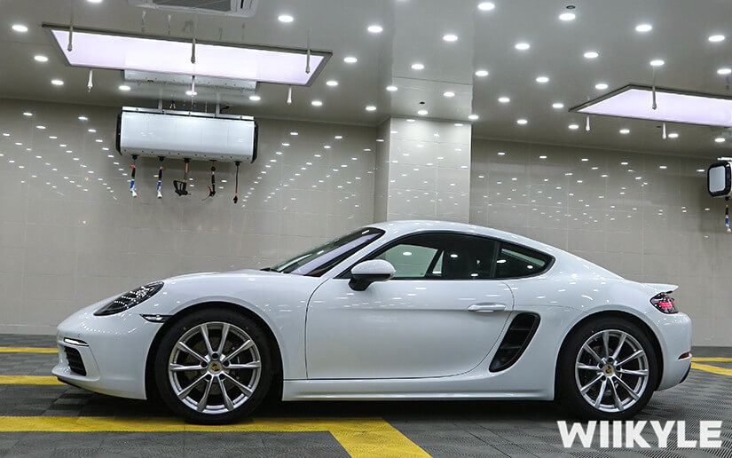 保时捷718施工WIIKYLE漆面保护膜效果展示图（4）