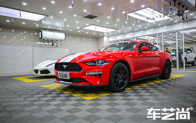 福特野马装贴威固漆面保护膜的施工流程展示（图十二）